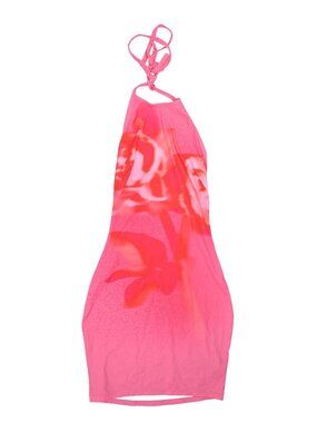 Khy x Ionnes Smooth Stretch Halter Mini Dress in Pink Peony